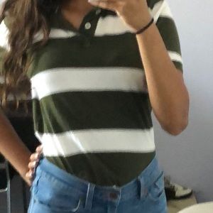 Striped collared shirt for guys and girls